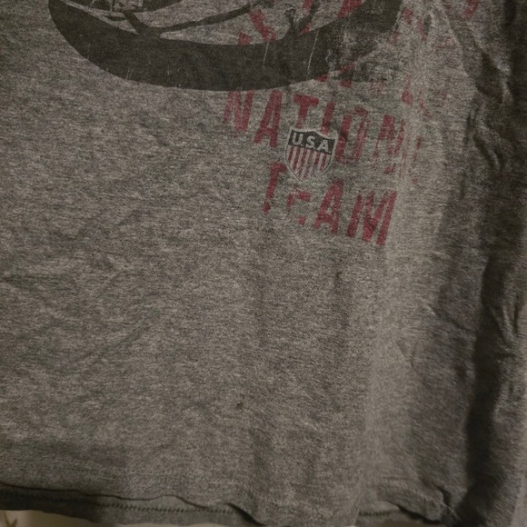 Nike Team USA Soccer Graphic T-Shirt Mens Large Gray USMNT Snake Logo Tee - Picture 5 of 7